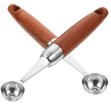 2Pcs Stainless Steel Melon Baller and Ice Cream Scoop Set for Fruit Balls Meatballs Hard Ice Cream