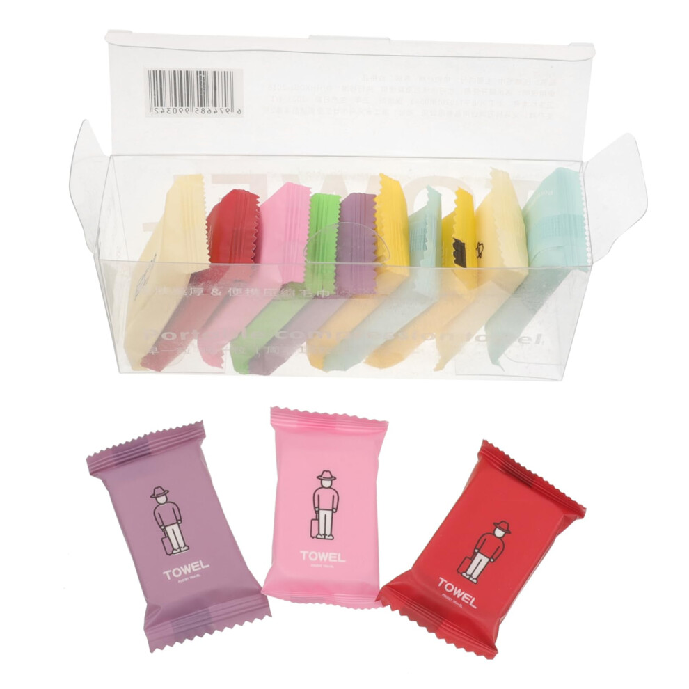Disposable Face Towels 14pcs Compressed Travel Towels SingleâUse QuickâDry Individually Wrapped Grey