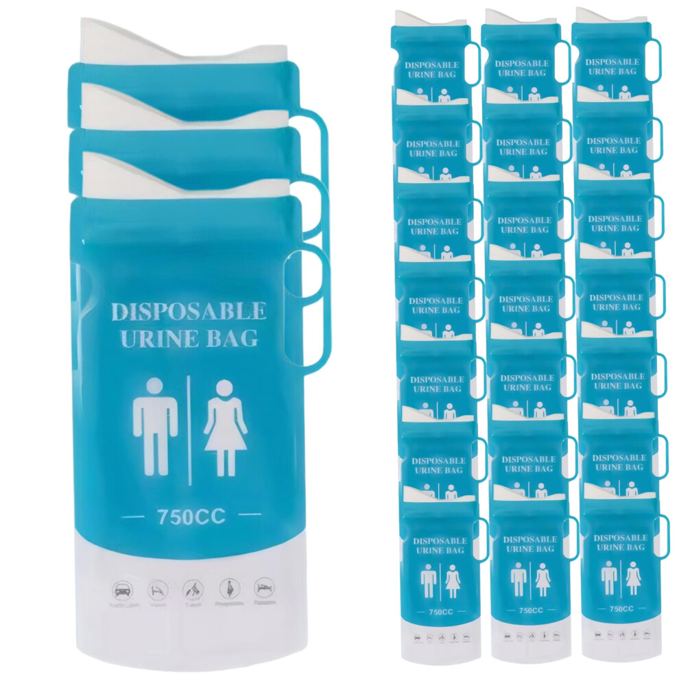 Disposable Urine Bags 24PCS 750ml Leakproof Portable Urinal for Travel Camping and Car Use