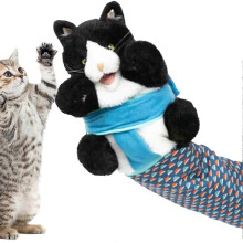 Katzenpuppen-Wrestler-Plüschhand-Hand-Puppenspielzeug mit Polsterung, spaßiger interaktiver