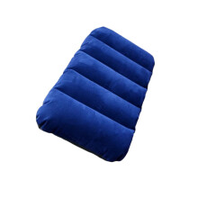Inflatable Travel Pillow with Soft Flocking Surface, Quick Inflate Design, Adjustable Lumbar Support for Camping