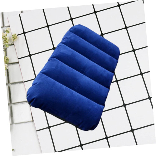 Inflatable Travel Pillow with Soft Flocking Surface, Quick Inflate Design, Adjustable Lumbar Support for Camping 2