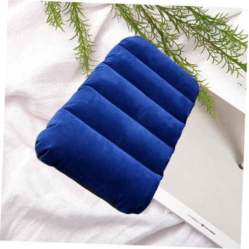 Inflatable Travel Pillow with Soft Flocking Surface, Quick Inflate Design, Adjustable Lumbar Support for Camping 1