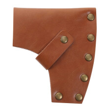 Full Grain Leather Axe Sheath for Camping, Durable Hatchet Blade Cover with Universal Fit, Brown