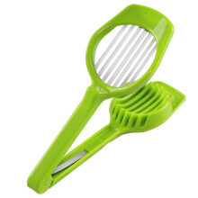 Egg Slicer Stainless Steel for Hard Boiled Eggs, Uniform Slice Precision Kitchen Cutter, Green
