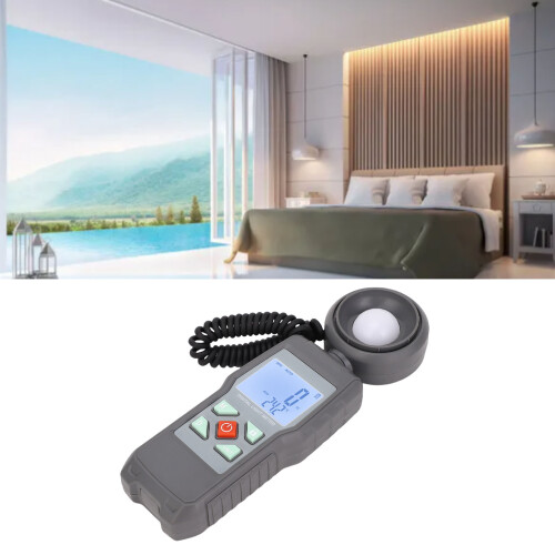 Digitales Lichtmessgerät 200.000 lx LCD Schwarz Weiß
