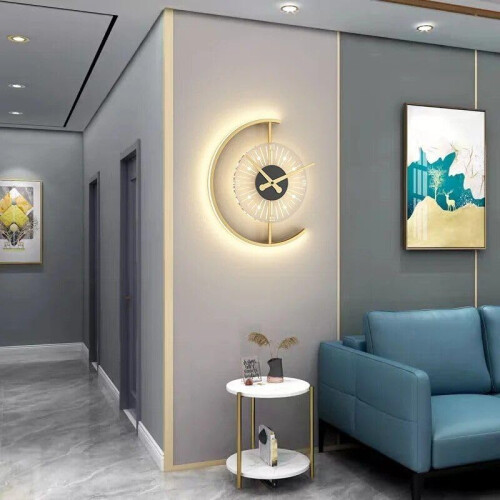 Minimalist Modern LED Clock Lamp with Time Display for Home Wall Decor, Cool White 2