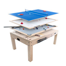 Mesa Multijuego 7 en 1 | Billar Ping Pong Air Hockey Ajedrez con Accesorios