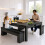 7-In-1 Multi Games Table & Storage Benches x 2 4