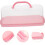 Cake Carrier with Handle and Secure Locking Clamps, Clear Lid Cake Storage Container for Transport 5