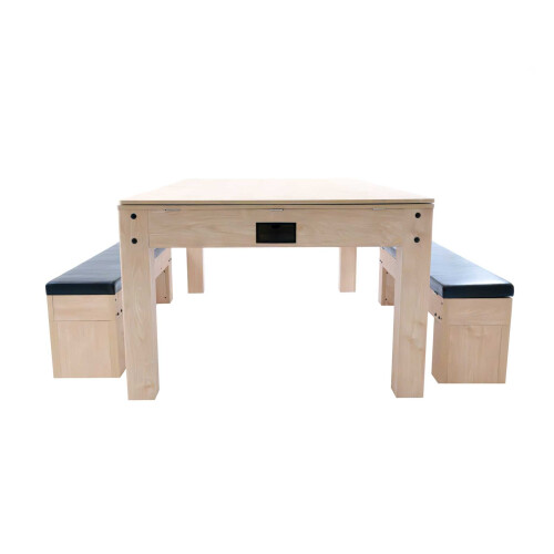 7-in-1 Multispeltafel & x2 Opbergbank - Eik 1
