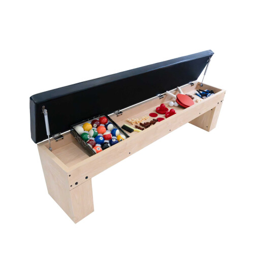 7-in-1 Multispeltafel & Opbergbank - Eik 2