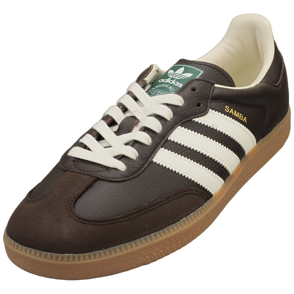 Adidas (9.5) Samba Og Mens Fashion Trainers In Brown Off White