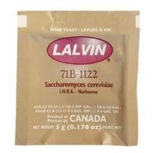 Lalvin 71B-1122 Nouveau Style Wine Yeast 5g Sachet Homebrew Wine Making 4.5L-23L
