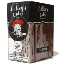 Lilley?s Cider - Gladiator 8.4% - Strong Rustic Medium Cider with Roman Flair - Full-Bodied & Fruity - Vegan & Gluten-Free - 3L Bag in Box for Sharing