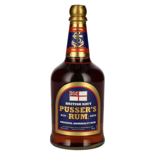 Pussers Blue Label 40 Percent Rum, 70 cl