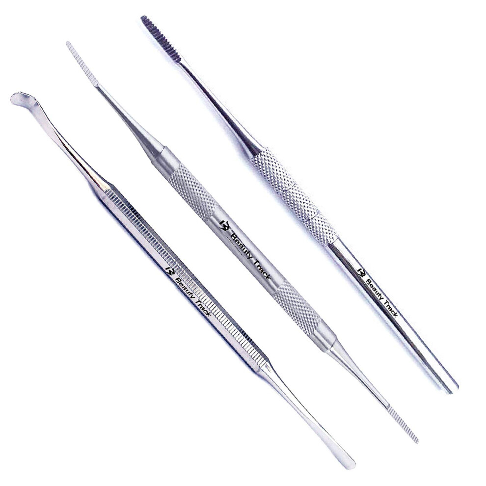 Beautytrack Black Files - Ingrown Toe Nail File & Lifter Kit Ingrown Side Edges Chiropody - Stainless Steel Podiatry Instruments (Pack Of 3 - Nail File, Lifter &