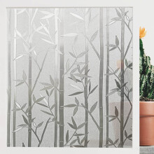 Finnez Window Film Privacy?Frosted Static Self Adhesive Glass Films, Decorative Films for Living Room Bedroom Offfice, 90 x 200 CM - Bamboo