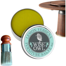 Fransande Owl Furniture Salve, Beeswax Furniture Polish, Leather Furniture Salve And Brush, Wood Floor Polish, Safety Leather Restorer Conditioner,