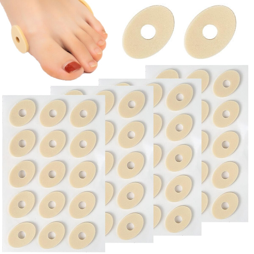 Xeieilmdiy 60 Pieces Corn Cushions, Soft Latex Foam Self Adhesive Callus Pads Corn Pads For Foot Toe Callus Anti Friction Reduce Foot And Heel Pain, Oval