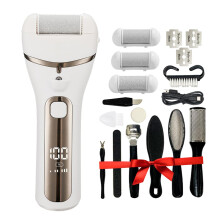 Electric Foot File Hard Skin Remover Professional Callus Remover, 16 in 1 Pedicure Kit with 3 Speeds Display, 3 Rollers, Rechargeable Foot Files for