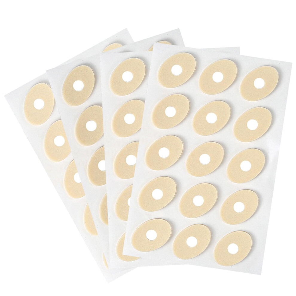 Cymygs Light 60Pcs Corn Plasters, Footcare Corn Caps, Corn Pads Oval Soft Latex Sponge Corn Plasters, Soft Latex Foam Self Adhesive Callus Footcare, Waterproof