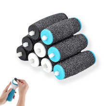 Foot File Replacement Rollers Compatible with Scholl Velvet Smooth, Pedi Electric Replacement Heads, 9 Pcs 3 Coarse Levels Includes Extra Rough Hard,