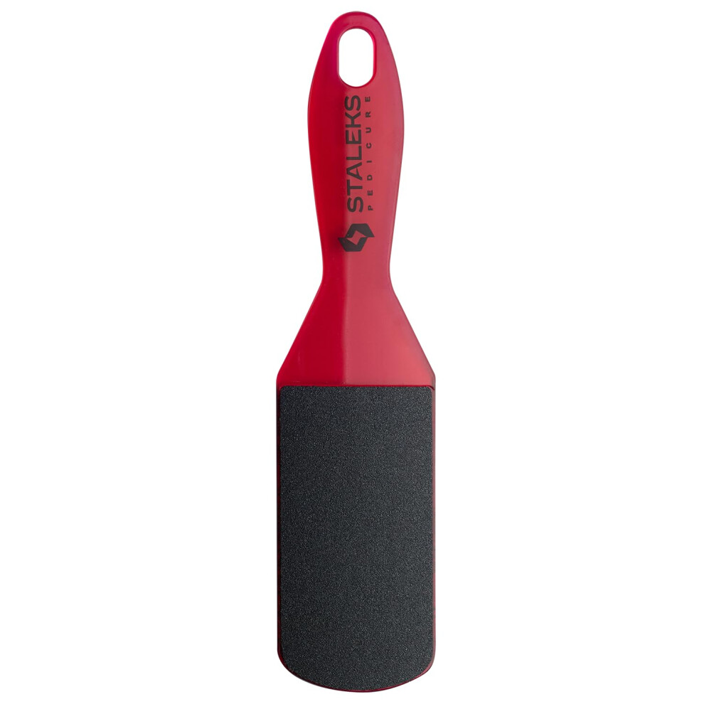 Staleks Pro Red Double Sided Plastic Foot File Pedicure File Heels Calluses And Roughness Expert 10 Type 2 Grits #80 & #120 (Red)