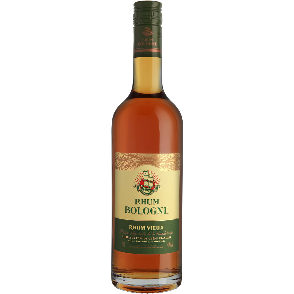 Rhum Bologne - Aged Agricultural Rum From Guadeloupe - Aged In Oak Barrels - 41% (1 X 0.70 L)