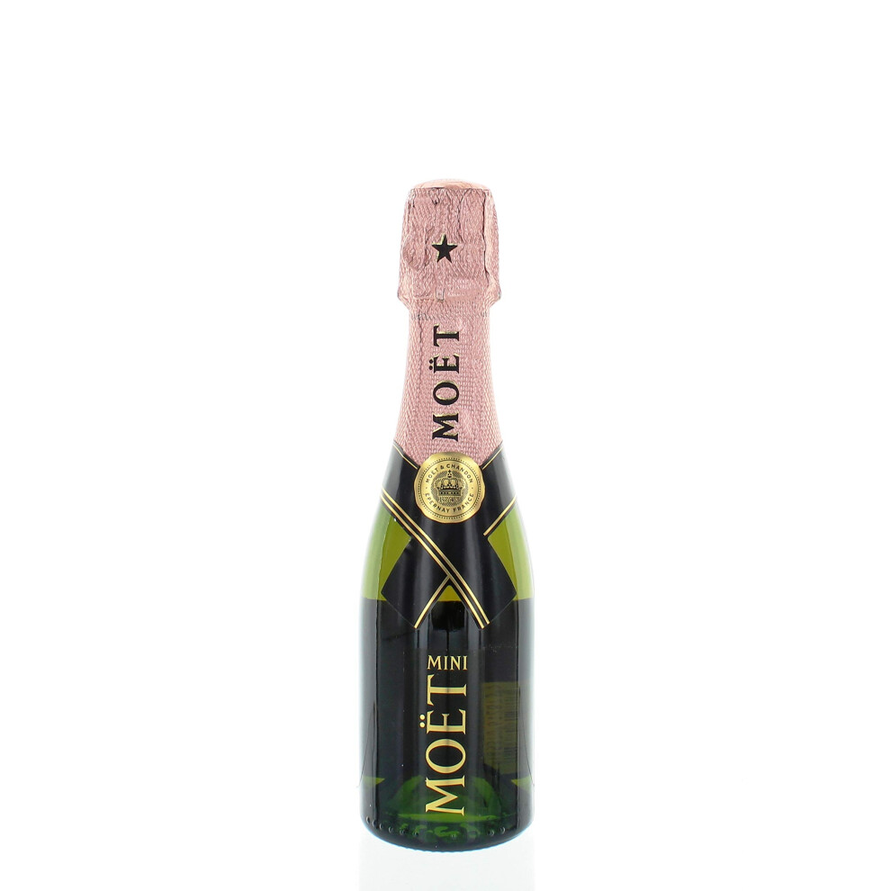 Moet & Chandon Brut Rose Imperial Champagne Miniature - 20Cl Single Bottle Pink/Red