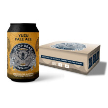 Drop Bear Beer Co. Alcohol Free Beer - Yuzu Pale Ale - Case of 12 x 330ml, 0.5% cans | Vegan, Gluten Free, 35 Calories per Beer | Non Alcoholic Gifts