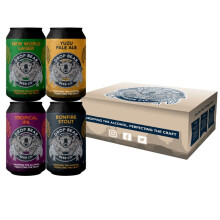 Drop Bear Beer Co. Alcohol Free Beer - Mixed Case: Lager, Pale Ale, IPA, Stout - Case of 4 x 330ml, 0.5% cans | Vegan, Gluten Free | Non Alcoholic