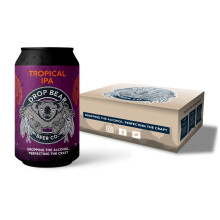 Drop Bear Beer Co. Alcohol Free Beer - Tropical IPA - Case of 24 x 330ml, 0.5% cans | Vegan, Gluten Free, 49 Calories per Beer | Non Alcoholic Gifts &