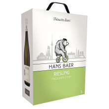 Hans baer - Riesling - German dry white wine - Rheinhessen, Germany, Bag in Box (1 x 3 L)