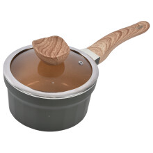 Eco-Chef's Delight: Maifan Stone Granite Coated Saucepan, Non-Toxic Induction Compatible Cooking Pot, FDA Certified for Health and Safety, Easy