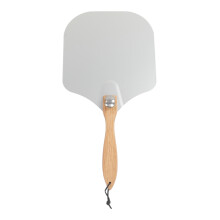 Aluminum Pizza Peel, Gourmet Pizza Baking Tool with Heavy-Duty Aluminum Blade, Foldable Design for Compact Storage, Collapsible Wooden Handle Ensures
