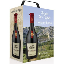 Chemin des Papes - Red wine AOP C?tes du Rh?ne - France - Bag in Box BIB (1 x 3L)
