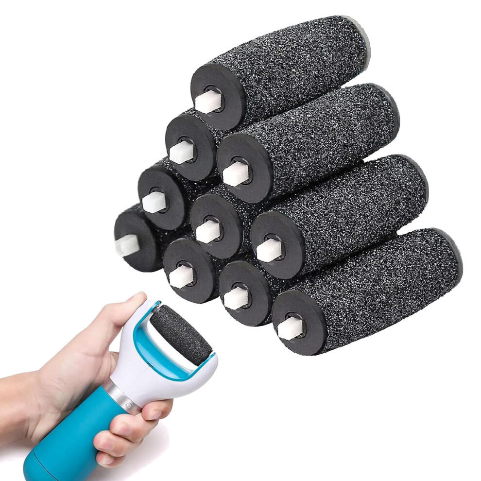 Jootuepo 10Pcs Replacement Rollers Compatible, Foot File, Extra Coarse Refill Rollers Foot File Refill Roller For Electric Foots Files, Pedicure Hard