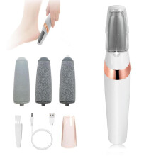 Electric Foot File, Electric Callus Remover for Feet Pedicure Kits, Rechargeable Waterproof Hard Skin Remover Foot with 4 Brush Heads, for Treating