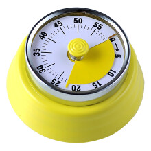 Magnetic Backing Timer for Home Office School, Loud Alarm Clock No Battery Required Stainless Steel Mechanical Kitchen Timer (1PCS)