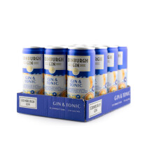 Edinburgh Gin The Classic London Dry and Tonic Ready To Drink Cocktail Cans 7.3% ABV | 250ml | Pack of 12 | Edinburgh Gin Classic Mixed With Premium