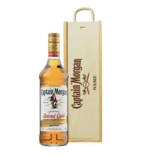 Personalised Captain Morgan?s Spiced Rum Gift Set ? 70cl Bottle in Wooden Presentation Box ? Unique Alcohol Gift for Birthdays, Anniversaries,
