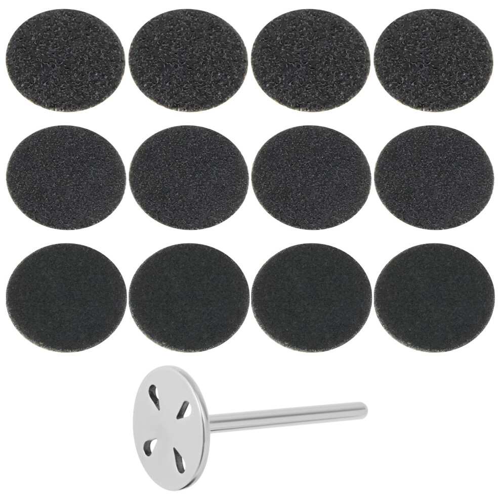 Lt Easiyl Foot Grinder Stainless Steel Disc 15Mm With 30Pcs Refills File 80 Grit 120 Grit 180 Grit Sandpaper Sanding Disc Pedicure Tool Replaceable