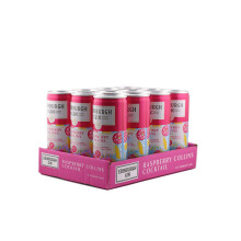 Edinburgh Gin Raspberry Collins Low Alcohol Ready To Drink Cocktail Can 2% ABV | 250ml | Pack of 12 | Raspberry Liqueur blended with Premium Soda and