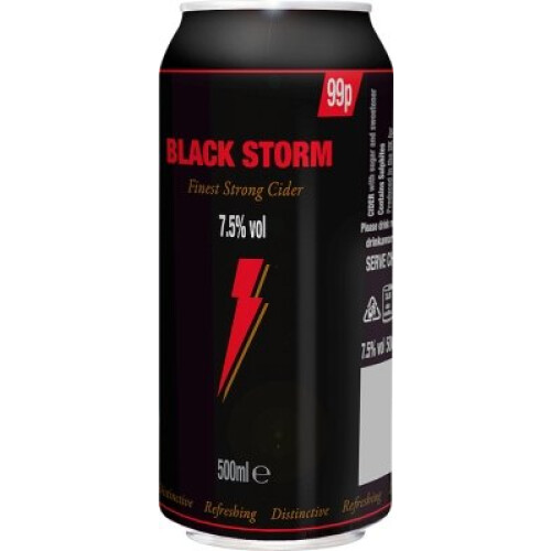 Black Storm Finest Strong Cider (24 x 500ml Cans)