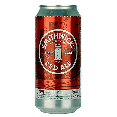 Smithwicks Draught Superior Irish Red Ale Can 440ml - Case of 12