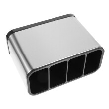 Stainless Steel Utensil Holder with Drain, SpaceSaving Kitchen Cutlery Organizer for Countertop