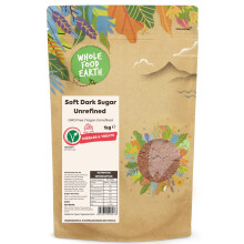 Wholefood Earth Soft Dark Sugar Unrefined 1 kg | GMO Free | Unrefined