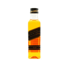 Johnnie Walker - Black Label Blended Scotch - 12 year old Whisky 5cl 40% ABV Miniature