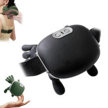Cordless Heated Neck and Back Massager with 4D Deep Kneading and DualZone Heat Therapy Black